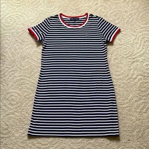Tommy Hilfiger Striped Navy Blue Dress- M